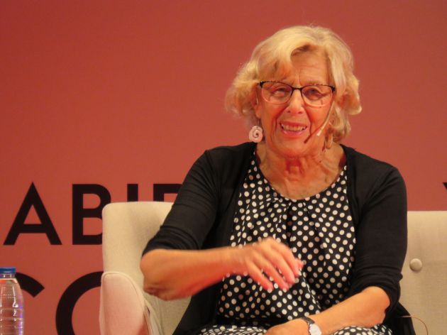 Manuela Carmena durante su intervención en Córdoba Manuela Carmena durante su intervención en Córdoba