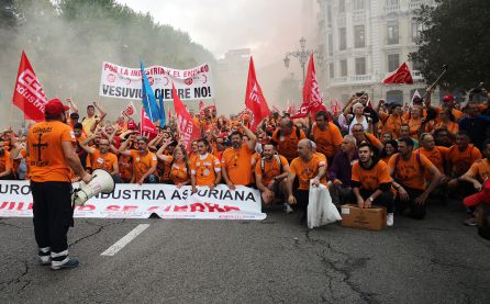Los trabajadores de Vesuvius se movilizan en Oviedo Los trabajadores de Vesuvius se movilizan en Oviedo