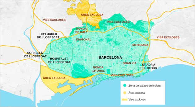Barcelona prohíbe la circulación de los vehículos más contaminantes Barcelona prohíbe la circulación de los vehículos más contaminantes