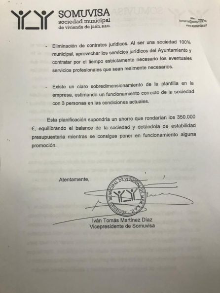 Documento donde se hace referencia al correcto funcionamiento de SOMUVISA con solo 3 personas Documento donde se hace referencia al correcto funcionamiento de SOMUVISA con solo 3 personas