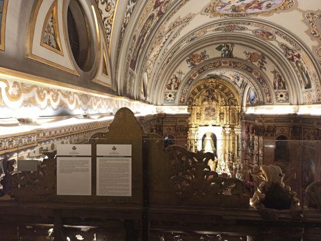 Visión de la Basílica de La Macarena desde el coro del templo Visión de la Basílica de La Macarena desde el coro del templo