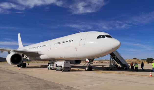 A330 procedente de El Cairo en el Aeropuerto de Ciudad Real A330 procedente de El Cairo en el Aeropuerto de Ciudad Real