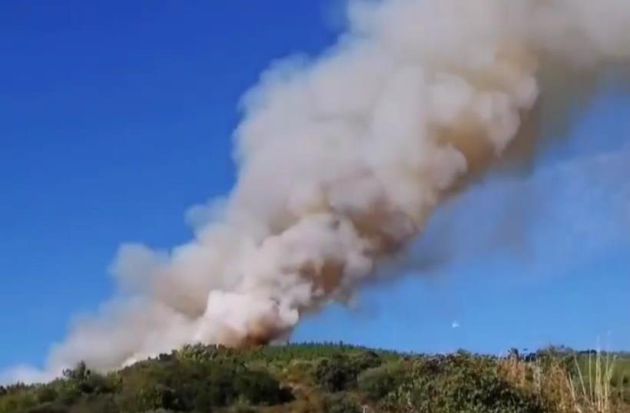 Imagen del fuego desde Berlanga Imagen del fuego desde Berlanga