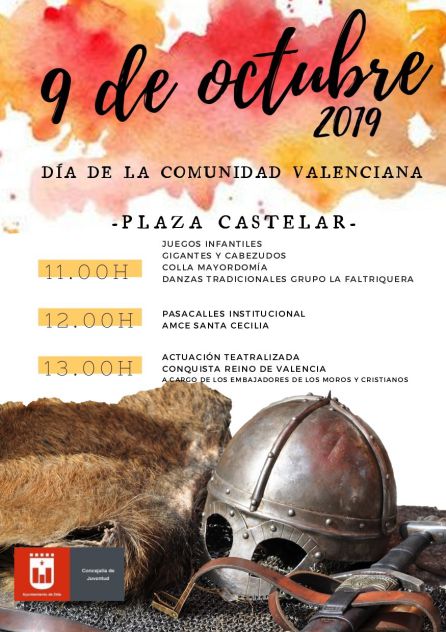 Cartel de actividades en Elda por la celebración del 9 de octubre Cartel de actividades en Elda por la celebración del 9 de octubre