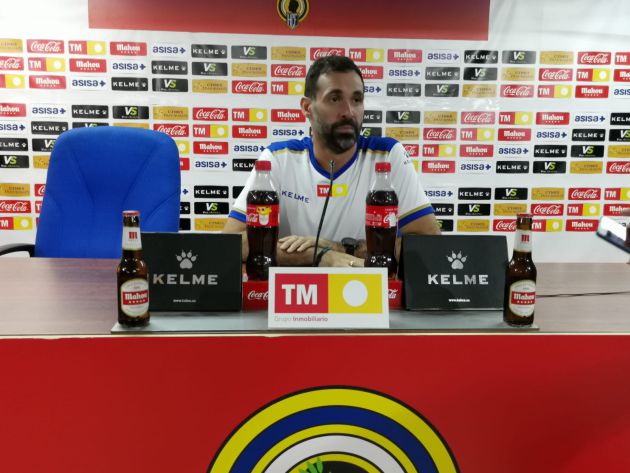 Jesús Muñoz en la sala de prensa del Rico Pérez Jesús Muñoz en la sala de prensa del Rico Pérez