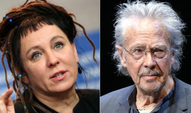 Olga Tokarczuk y Peter Handke, son los premios Nobel de 2018 y 2019, respectivamente. Olga Tokarczuk y Peter Handke, son los premios Nobel de 2018 y 2019, respectivamente.
