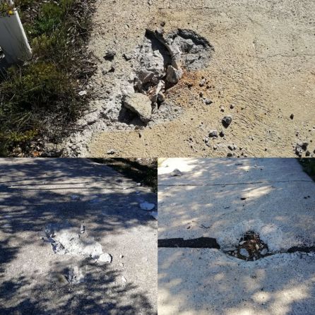 Impactos de los rayos en la pista forestal del Mondúver. Impactos de los rayos en la pista forestal del Mondúver.