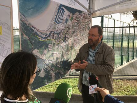 Txomin Sagarzazu y Leire Zubitur explicando la primera fase de las obras Txomin Sagarzazu y Leire Zubitur explicando la primera fase de las obras
