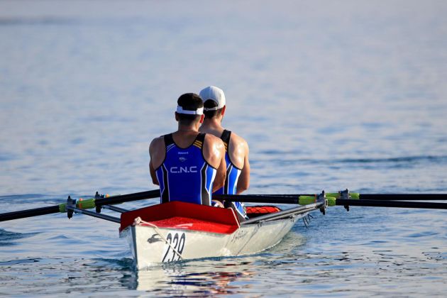 Adrián Miramón y su compañero en doble scull Adrián Miramón y su compañero en doble scull