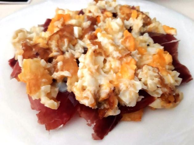 Huevos rotos con jamón ibérico Huevos rotos con jamón ibérico