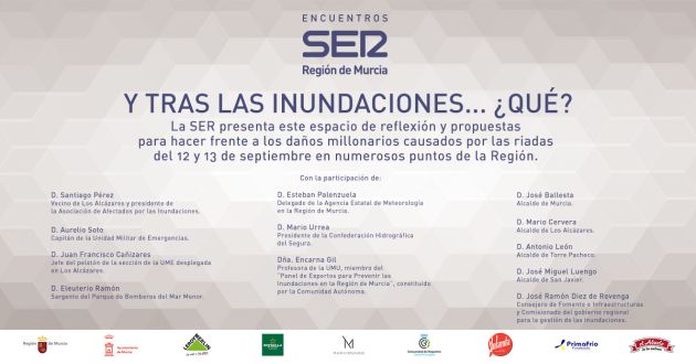 Panel de expertos participantes en el Encuentro SER organizado con motivo de las riadas del pasado mes de septiembre. Panel de expertos participantes en el Encuentro SER organizado con motivo de las riadas del pasado mes de septiembre.