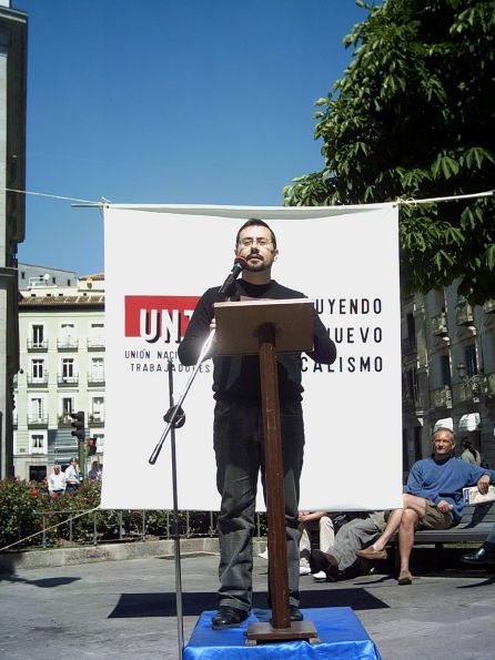 Julio Alberto Alfonso González interviniendo como miembro del sindicato UNT Julio Alberto Alfonso González interviniendo como miembro del sindicato UNT