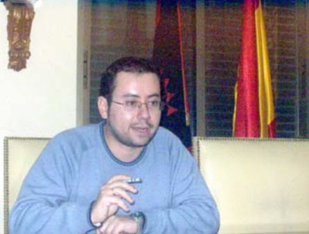 Julio Alberto Alfonso González impartiendo una de las charlas sobre 'Falange e ideologías presuntamente afines' Julio Alberto Alfonso González impartiendo una de las charlas sobre 'Falange e ideologías presuntamente afines'