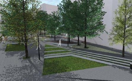 Así quedaría el paseo Virgen del Rocío si se respetara el proyecto original Así quedaría el paseo Virgen del Rocío si se respetara el proyecto original