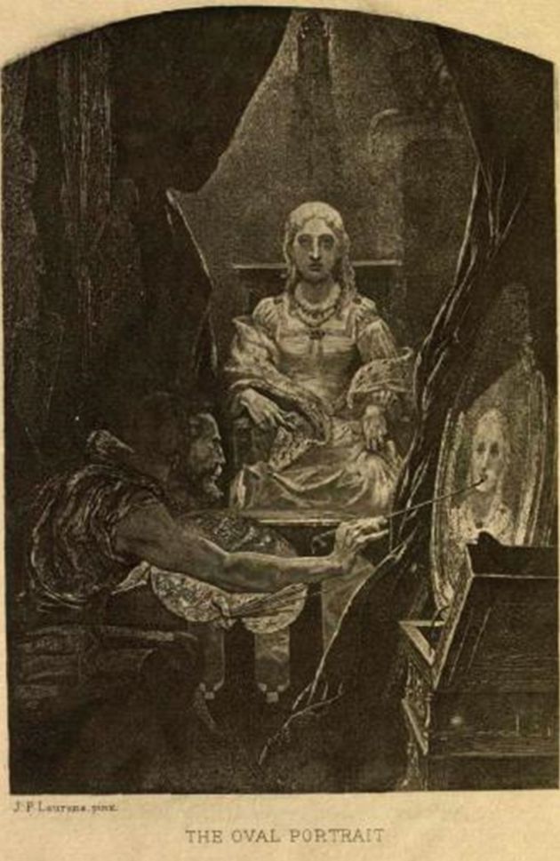 Portada original del relato 'El retrato oval' de Edgar Allan Poe. Portada original del relato 'El retrato oval' de Edgar Allan Poe.
