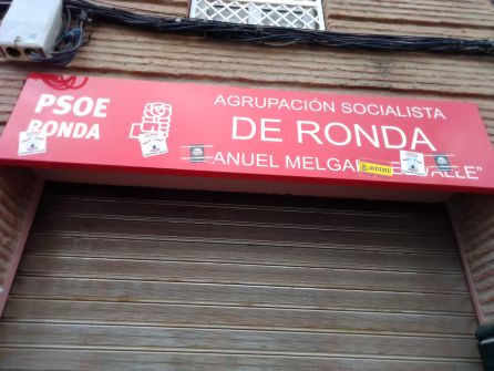 Sede del PSOE rondeño, en calle Chica Sede del PSOE rondeño, en calle Chica