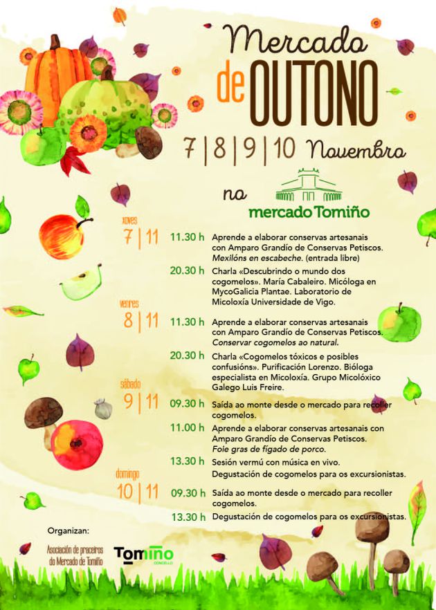 Cartel de actividades Mercado de Outono de Tomiño. Cartel de actividades Mercado de Outono de Tomiño.