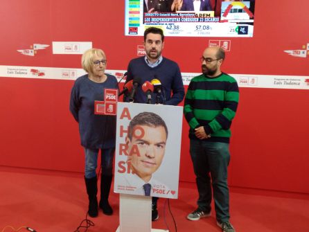 Antidio Fagúndez durante su comparecencia en la sede socialista Antidio Fagúndez durante su comparecencia en la sede socialista