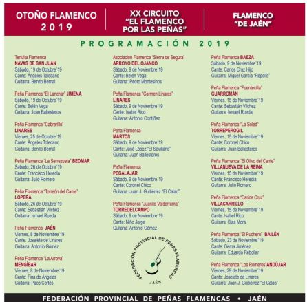 Cartel anunciador del circuito 'El Flamenco por las Peñas' Cartel anunciador del circuito 'El Flamenco por las Peñas'