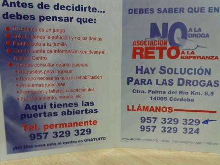 Diptico de la Asociación 'Reto a la Esperanza' Diptico de la Asociación 'Reto a la Esperanza'