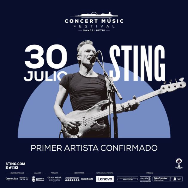 Cartel promocional del cartel de Sting en Chiclana Cartel promocional del cartel de Sting en Chiclana