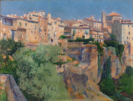 "Cuenca desde el patio del Cuarterón", de Aureliano de Beruete, 1910. "Cuenca desde el patio del Cuarterón", de Aureliano de Beruete, 1910.