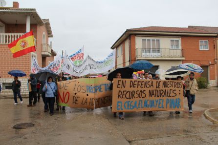 Vecinos de Gomezserracín y la comarca se manifiestan contra la concentración de pinares Vecinos de Gomezserracín y la comarca se manifiestan contra la concentración de pinares