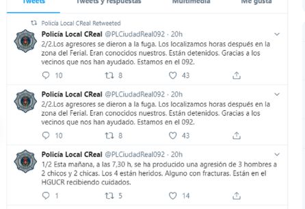 Detenidos por agredir a cuatro jóvenes en Ciudad Real Detenidos por agredir a cuatro jóvenes en Ciudad Real