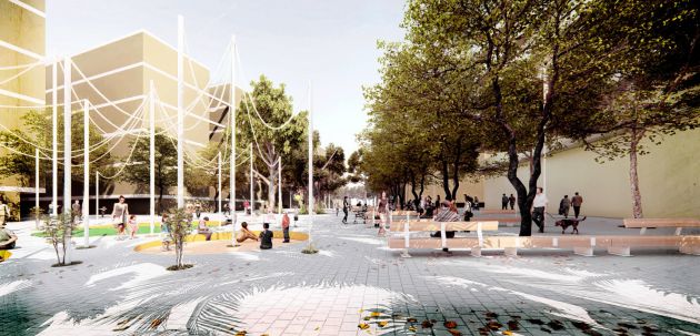 Recreación de una de las plazas, tras la futura reurbanización. Recreación de una de las plazas, tras la futura reurbanización.