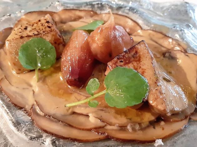 Foie con setas en escabeche Foie con setas en escabeche