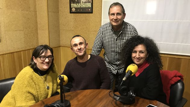 Margarita Pardo, Manuel Maldonado, Aurelio Lascorz y Pilar Cañas en el estudio de SER Cuenca. Margarita Pardo, Manuel Maldonado, Aurelio Lascorz y Pilar Cañas en el estudio de SER Cuenca.
