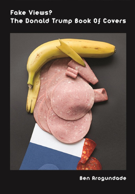 El rostro de Trump en un 'collage' realizado con mortadela, una banana, chorizo y cartulina El rostro de Trump en un 'collage' realizado con mortadela, una banana, chorizo y cartulina