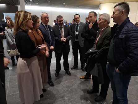Los alcaldes de la comarca junto a la Viceconsejera y delegada provincial de salud y familias de la Junta Los alcaldes de la comarca junto a la Viceconsejera y delegada provincial de salud y familias de la Junta