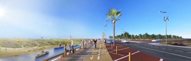 Así quedará la playa de Camposoto en San Fernando Así quedará la playa de Camposoto en San Fernando