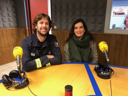 Bernat e Iratxe en los estudios de la SER Bernat e Iratxe en los estudios de la SER