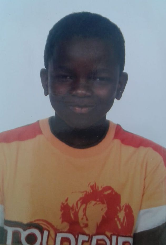 Cheikh Diouf, con la edad con la que llegó a España. Cheikh Diouf, con la edad con la que llegó a España.