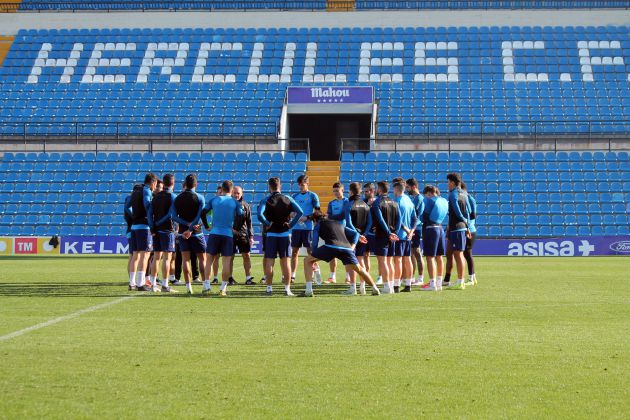Imagen del entrenamiento del Hércules en el Rico Pérez Imagen del entrenamiento del Hércules en el Rico Pérez
