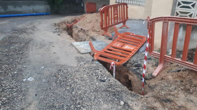 Obras en el camino de Bateig de Elda Obras en el camino de Bateig de Elda