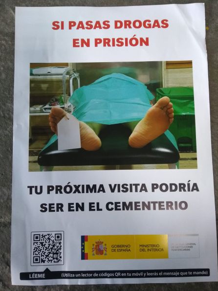 Cartel de la campaña de concienciación contra el tráfico de drogas en las prisiones Cartel de la campaña de concienciación contra el tráfico de drogas en las prisiones