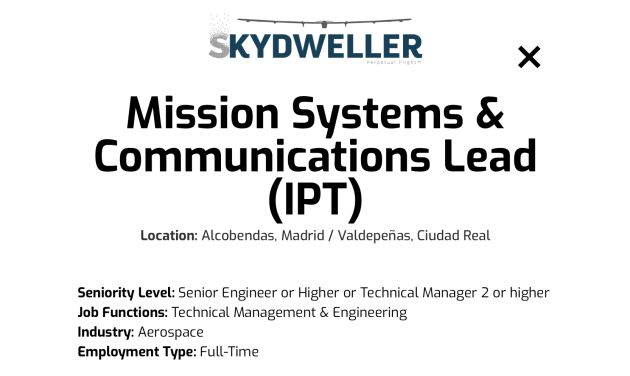 Una de las ofertas de empleo de Skydweller para Valdepeñas (Ciudad Real) Una de las ofertas de empleo de Skydweller para Valdepeñas (Ciudad Real)