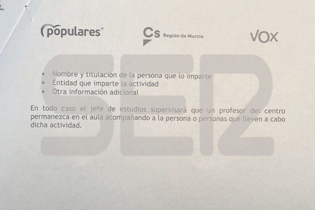 Un nuevo borrador de acuerdo entre PP, Cs y Vox establece cambios legales para el Pin parental Un nuevo borrador de acuerdo entre PP, Cs y Vox establece cambios legales para el Pin parental