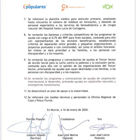 PP, Ciudadanos y Vox cierran un acuerdo para los presupuestos que incluye el 'pin parental' PP, Ciudadanos y Vox cierran un acuerdo para los presupuestos que incluye el 'pin parental'