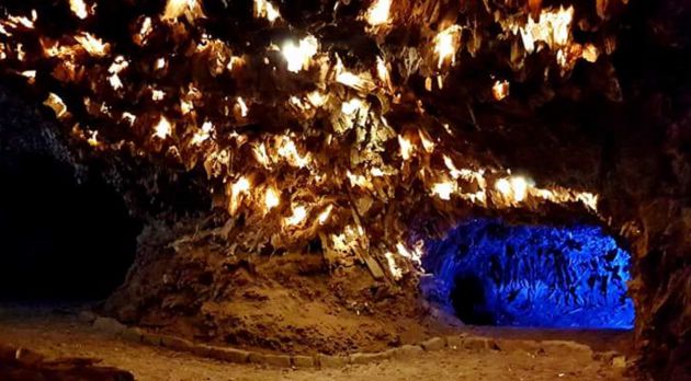 Interior de las minas de lapis specularis de Saceda del Río, en Huete. Interior de las minas de lapis specularis de Saceda del Río, en Huete.