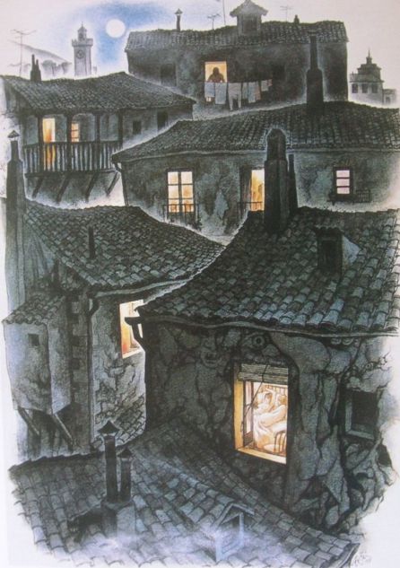 Anochecer, 1985. Anochecer, 1985.