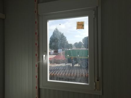 Imagen de una de las casas prefabricadas para solicitantes de asilo en Villa de Vallecas. Imagen de una de las casas prefabricadas para solicitantes de asilo en Villa de Vallecas.