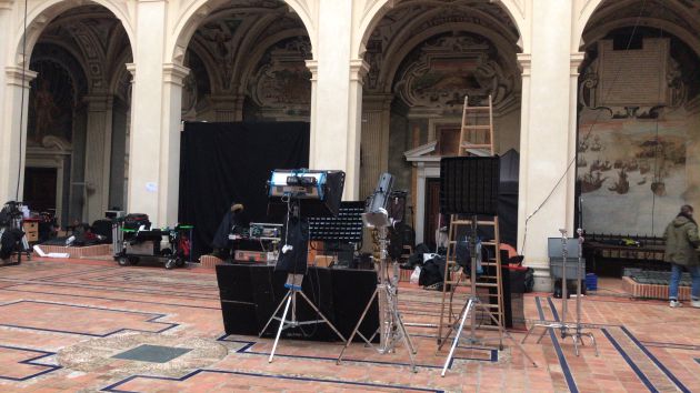 El rodaje del segundo capítulo de la cuarta temporada de "El Ministerio del Tiempo", en el Palacio del Marqués de Santa Cruz El rodaje del segundo capítulo de la cuarta temporada de "El Ministerio del Tiempo", en el Palacio del Marqués de Santa Cruz