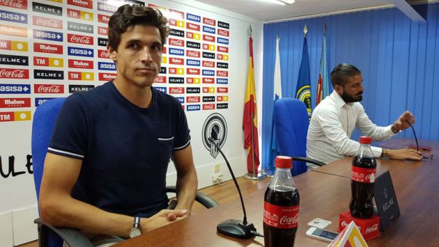 Fran Miranda en la sala de prensa del Rico Pérez Fran Miranda en la sala de prensa del Rico Pérez