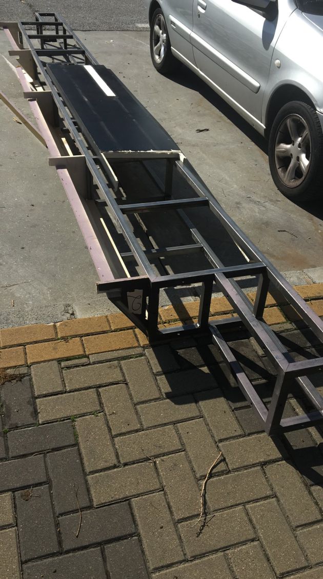 Parte de la estructura de aluminio usado en la ceremonia Parte de la estructura de aluminio usado en la ceremonia