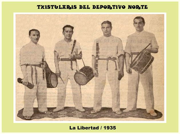 Los txistularis del Deportivo Norte en 1935 Los txistularis del Deportivo Norte en 1935