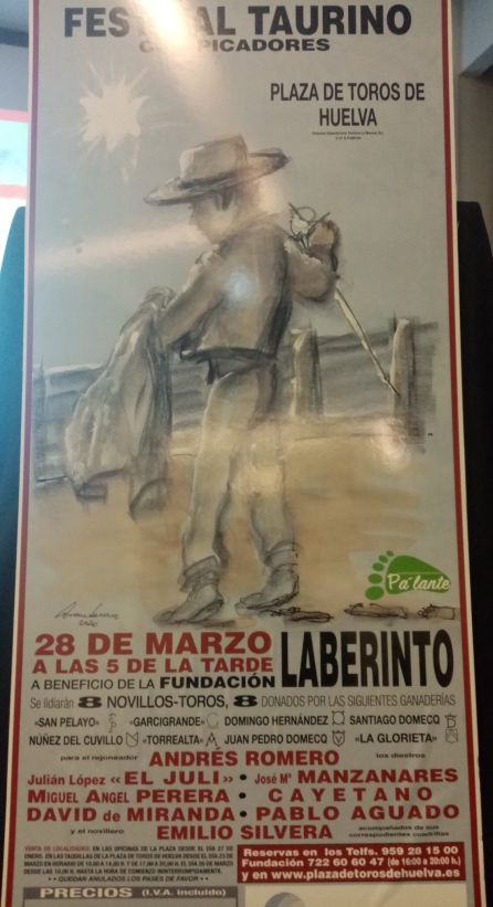 Cartel del festival taurino que se celebrará en Huelva el pórximo 28 de marzo Cartel del festival taurino que se celebrará en Huelva el pórximo 28 de marzo